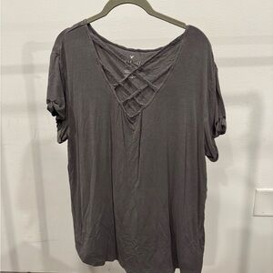American Eagle Outfitters Grey Short Sleeve Tee
